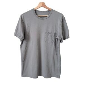 Outerknown Mens Grey Pocket Tee T Shirt Medium Modal Blend Casual Crew Neck